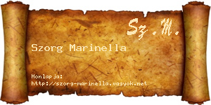 Szorg Marinella névjegykártya